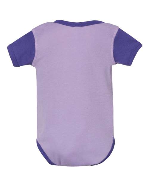 Infant Baby Rib Bodysuit - Lavender/ Purple Back