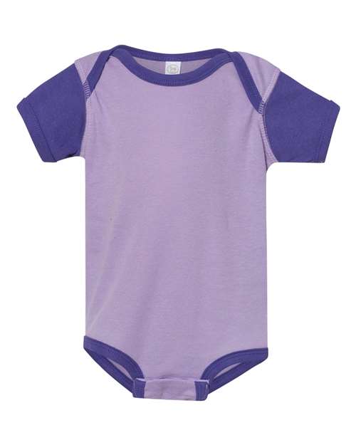 Infant Baby Rib Bodysuit - Lavender/ Purple Front