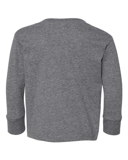 Toddler Fine Jersey Long Sleeve Tee - Granite Heather Back
