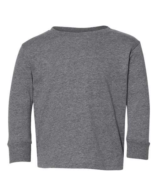 Toddler Fine Jersey Long Sleeve Tee - Granite Heather Front