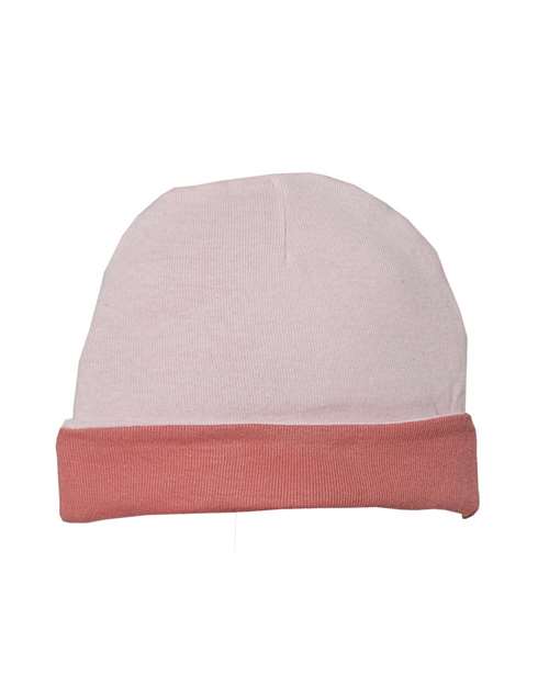 Infant Baby Rib Beanie - Ballerina/ Mauvelous Front