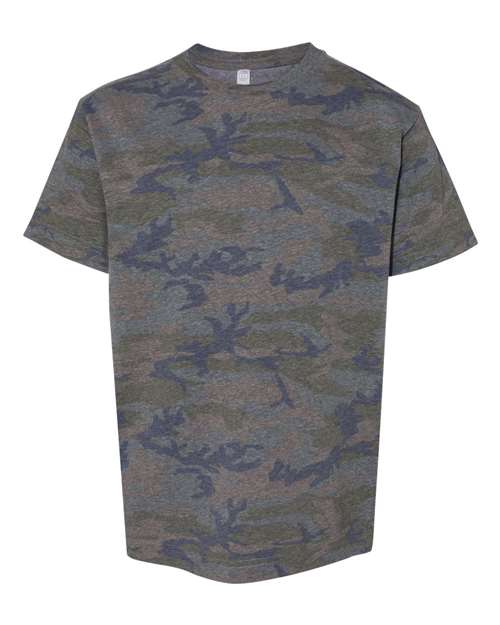 Youth Fine Jersey Tee - Vintage Camo Front