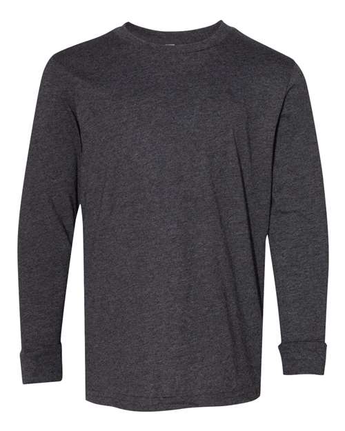 Youth Fine Jersey Long Sleeve Tee - Vintage Smoke Front