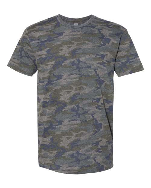 Unisex Fine Jersey Tee - Vintage Camo Front