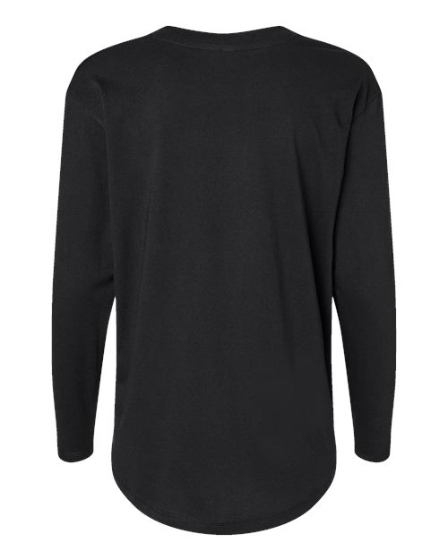 Women's Fine Jersey Long Sleeve Tee - Black Back