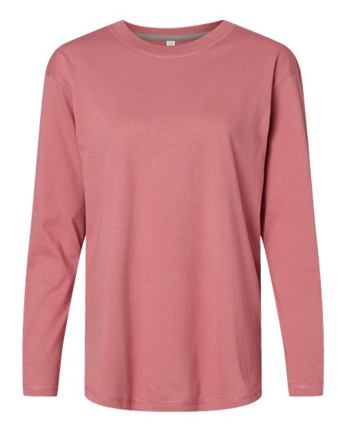 Women's Fine Jersey Long Sleeve Tee - Mauvelous Front