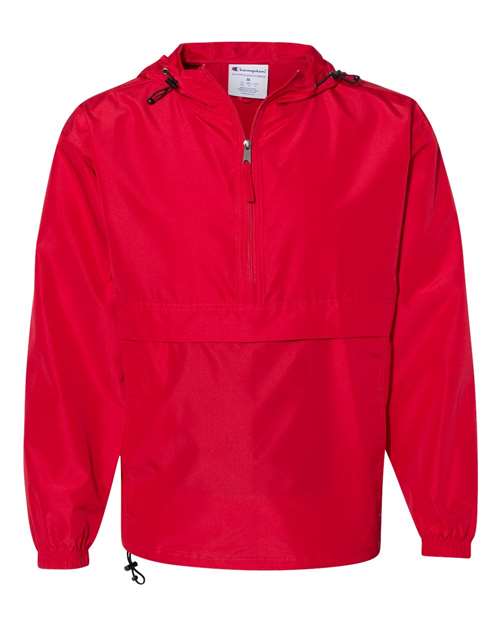 Unisex Packable Anorak Jacket - Scarlet Front