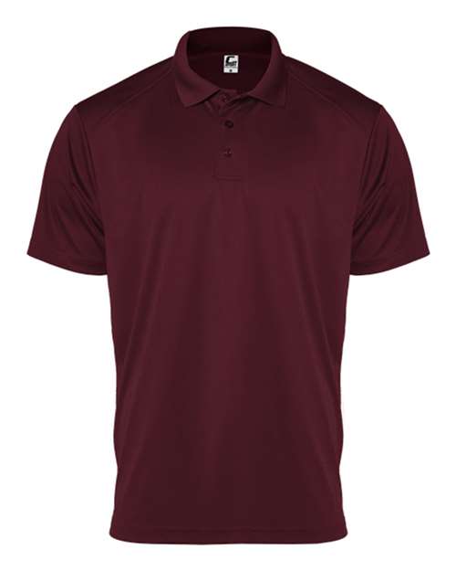 Men's Utility Polo - Maroon Front