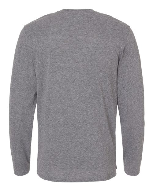 Men's Fine Jersey Long Sleeve Tee - Granite Heather Back