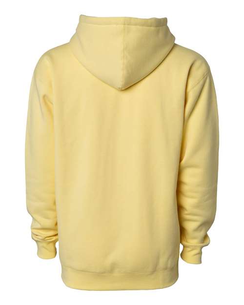 Unisex Heavyweight Hooded Sweatshirt - Light Yellow Back