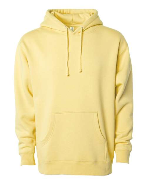 Unisex Heavyweight Hooded Sweatshirt - Light Yellow Front