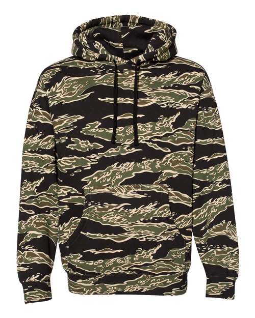 Unisex Heavyweight Hooded Sweatshirt - Tiger Camo Front