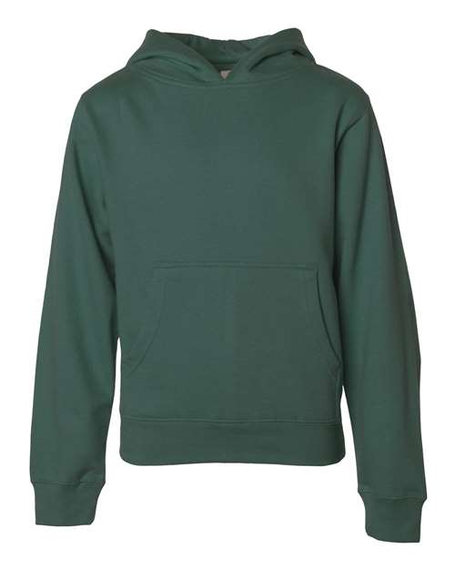 Youth Midweight Hooded Sweatshirt - Alpine Green Front