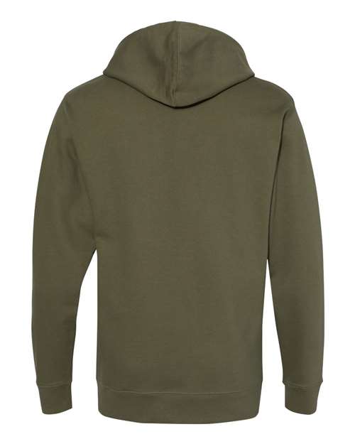 Unisex Midweight Hooded Sweatshirt - Army Back
