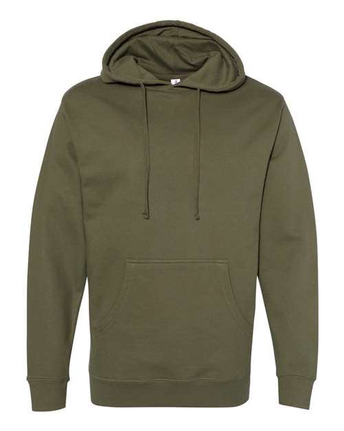 Unisex Midweight Hooded Sweatshirt - Army Front
