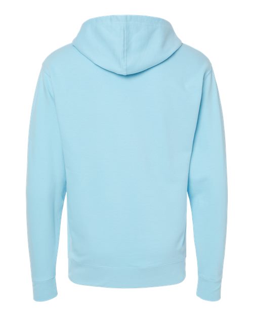 Unisex Midweight Hooded Sweatshirt - Blue Aqua Back