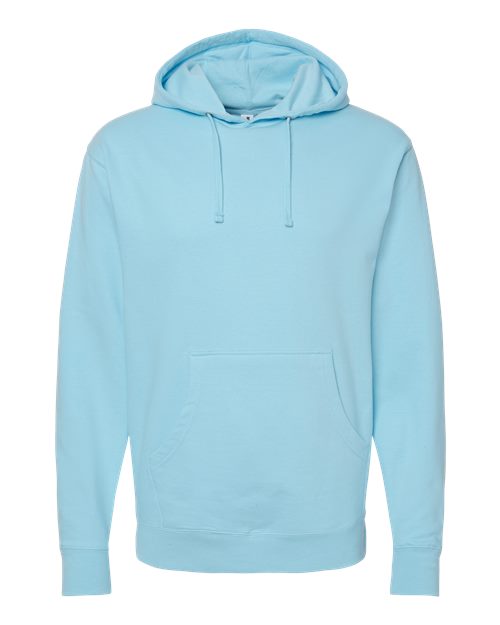 Unisex Midweight Hooded Sweatshirt - Blue Aqua Front