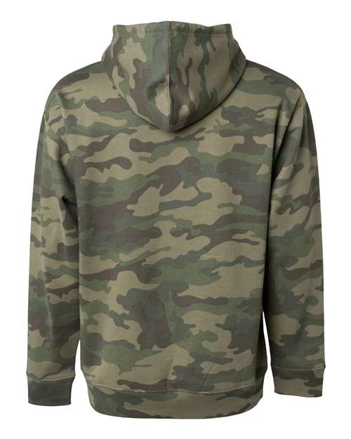 Unisex Midweight Hooded Sweatshirt - Forest Camo Back