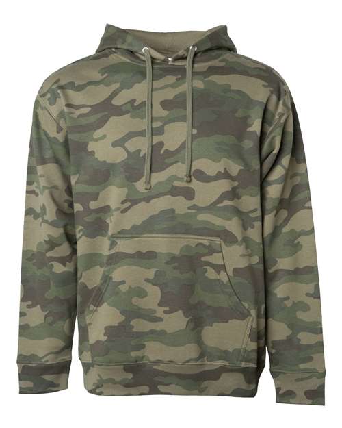 Unisex Midweight Hooded Sweatshirt - Forest Camo Front