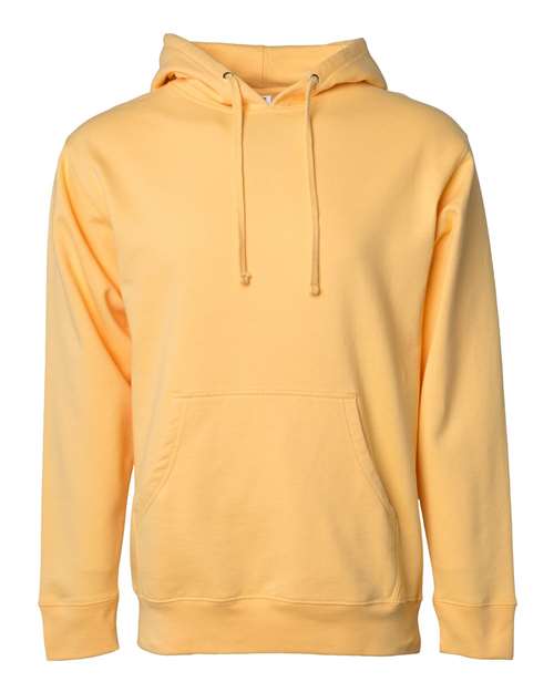 Unisex Midweight Hooded Sweatshirt - Peach Front