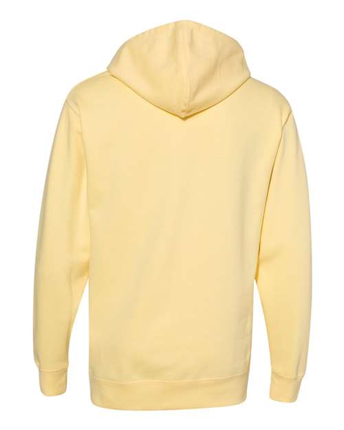 Unisex Midweight Hooded Sweatshirt - Light Yellow Back