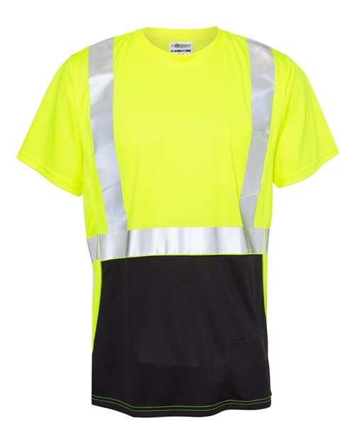 Unisex Black Bottom Class 2 T-Shirt - Lime Front