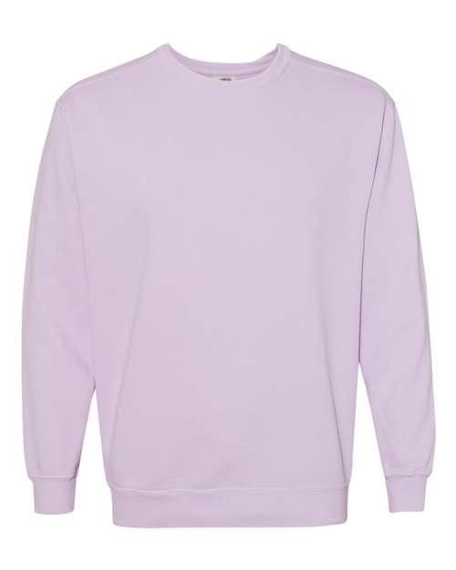 Unisex Garment-Dyed Crewneck Sweatshirt - Orchid Front