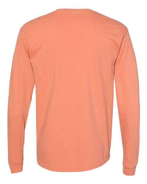 Unisex Garment-Dyed Heavyweight Long Sleeve Pocket T-Shirt - Terracotta Back