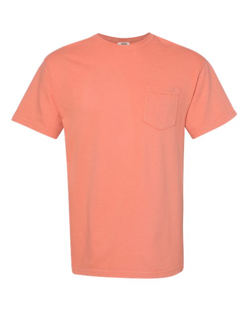 Unisex Garment-Dyed Heavyweight Pocket T-Shirt - Terracotta Front