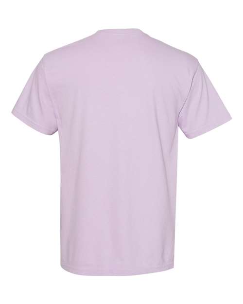 Unisex Garment-Dyed Heavyweight Pocket T-Shirt - Orchid Back
