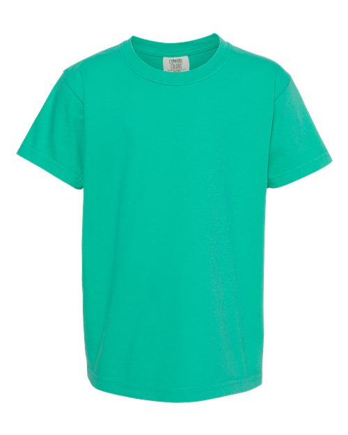 Youth Garment-Dyed Heavyweight T-Shirt - Island Green Front