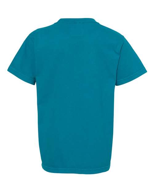 Youth Garment-Dyed Heavyweight T-Shirt - Topaz Blue Back
