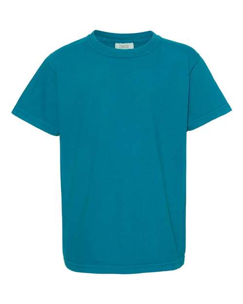 Youth Garment-Dyed Heavyweight T-Shirt - Topaz Blue Front