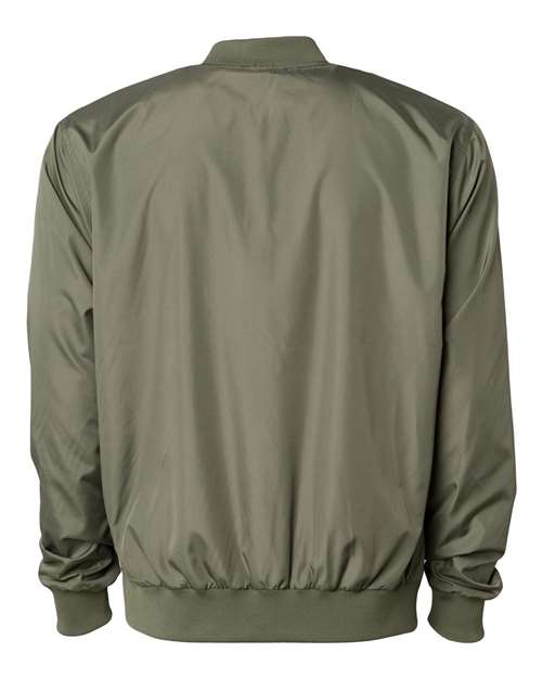 Unisex Lightweight Bomber Jacket - Army Back