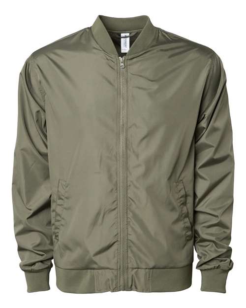 Unisex Lightweight Bomber Jacket - Army Front