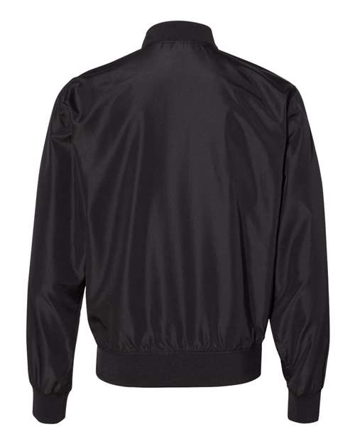 Unisex Lightweight Bomber Jacket - Black Back