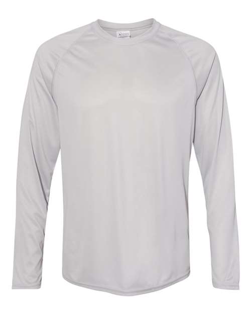 Unisex Attain Color Secure® Performance Long Sleeve T-Shirt - Silver Front