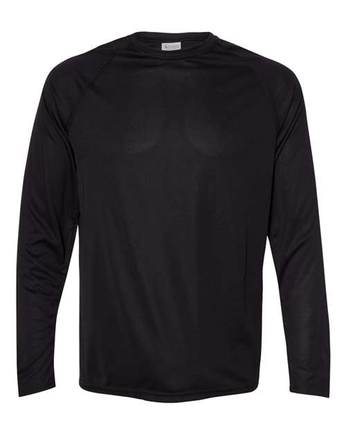 Unisex Attain Color Secure® Performance Long Sleeve T-Shirt - Black Front