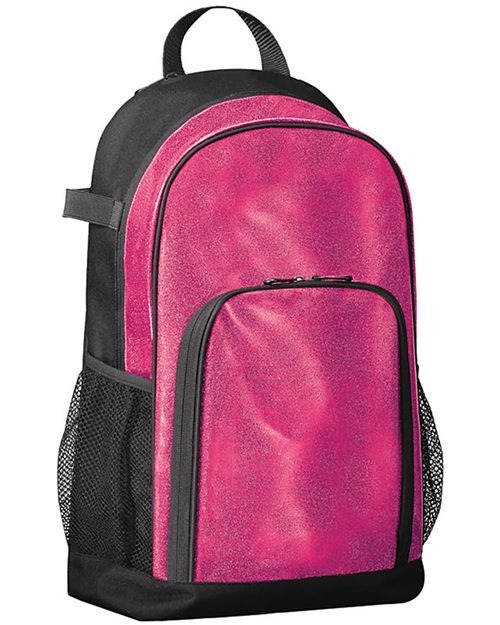 All Out Glitter Backpack - Black Glitter/ Black Front