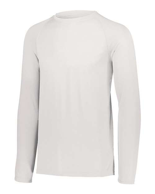 Youth Attain Wicking Long Sleeve Shirt - White Back