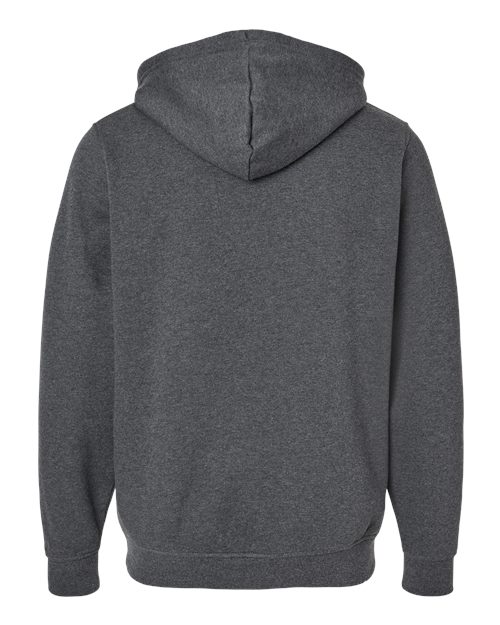 Unisex 60/40 Fleece Hooded Sweatshirt - Carbon Heather Back