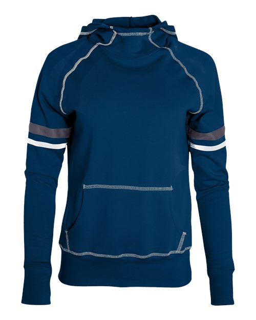 Girls' Spry Hooded Sweatshirt - Navy/ White/ Carbon Front