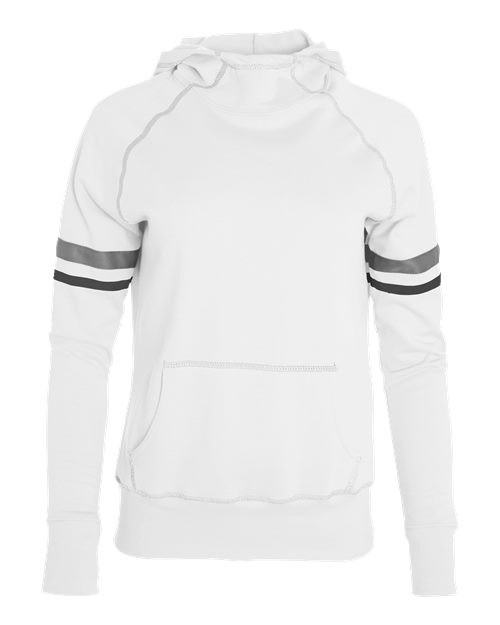 Girls' Spry Hooded Sweatshirt - White/ Black/ Graphite Front