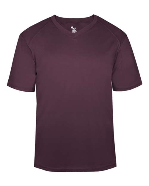 Men's B-Core V-Neck T-Shirt - Maroon Front