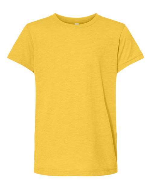 Youth Triblend Tee - Yellow Gold Triblend Front