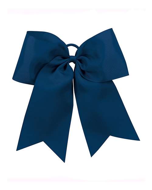 Cheer Hair Bow - Navy Front