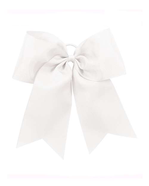 Cheer Hair Bow - White Front