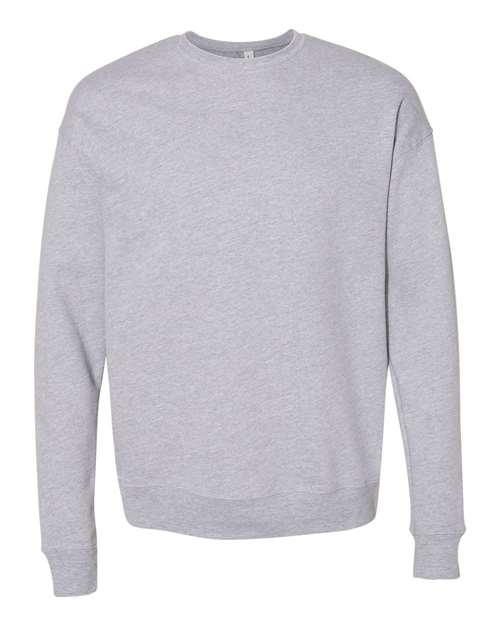 Unisex Sponge Fleece Drop Shoulder Crewneck Sweatshirt - Athletic Heather Front