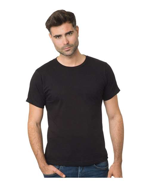 Unisex Fine Jersey T-Shirt - Black Front