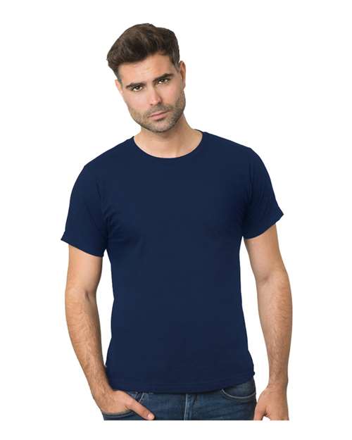 Unisex Fine Jersey T-Shirt - Navy Front